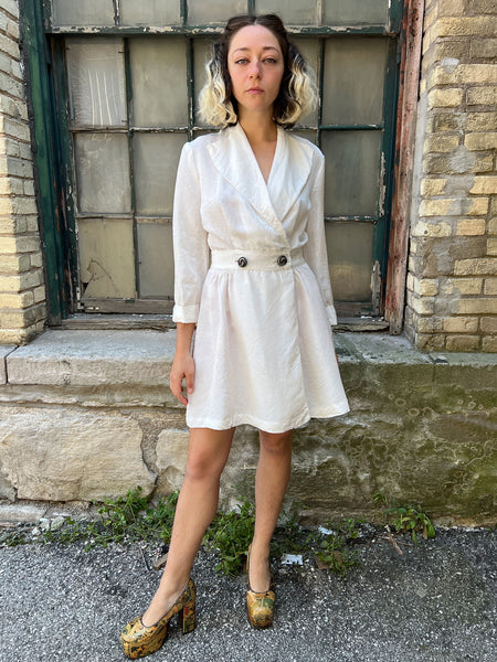 Vintage 1940's Spiderweb Robe Dress, Loungewear