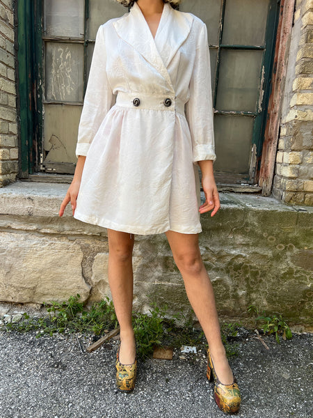 Vintage 1940's Spiderweb Robe Dress, Loungewear