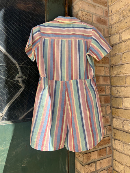 Vintage 1940's Summery Striped Romper