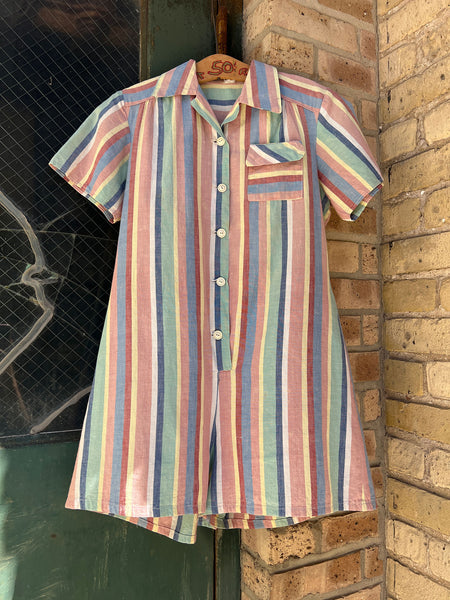 Vintage 1940's Summery Striped Romper