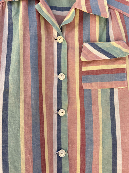 Vintage 1940's Summery Striped Romper