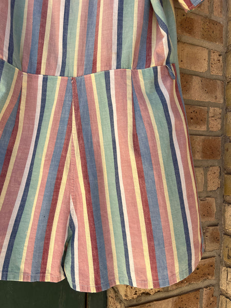 Vintage 1940's Summery Striped Romper