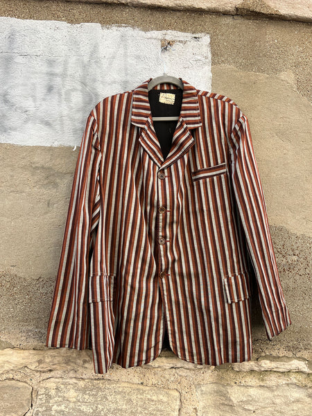 Vintage 1950's Brown Striped Suit