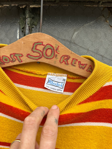 Vintage 1960's Combed Cotton Velvet Sweatshirt