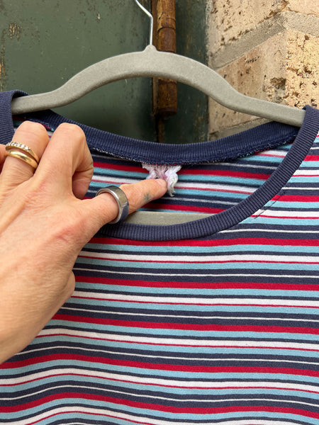 Vintage Cotton Striped T-Shirt