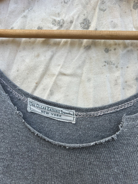 Antique 1920's Grey Cotton Swim Suit - Gym Suit