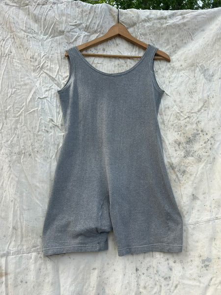 Antique 1920's Grey Cotton Swim Suit - Gym Suit