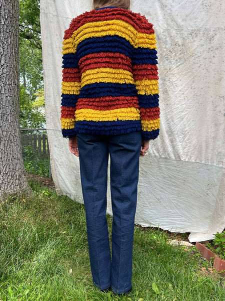 Vintage 1960's Shaggy Wool Loop Knit Sweater