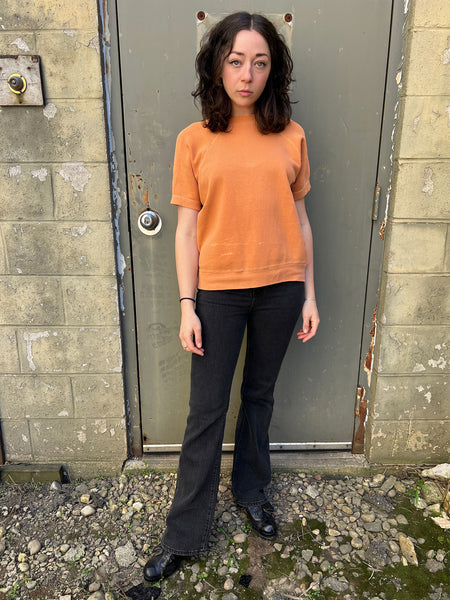 Vintage 1960's Orange Short Sleeve Sweatshirt