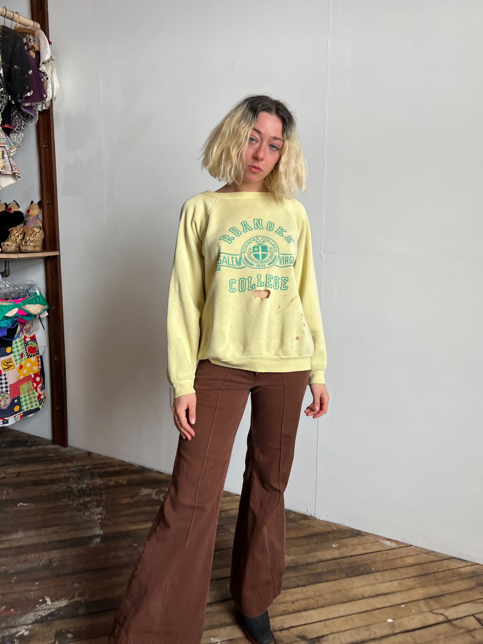 Vintage Thrashed Yellow Sweatshirt