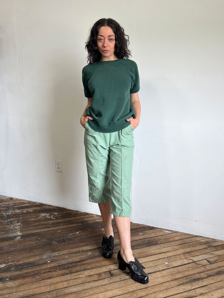 Vintage 1960's Towncraft Cotton Sweatshirt in Deep Green