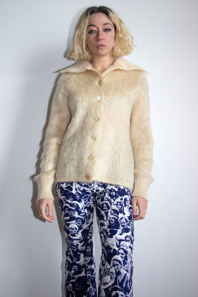 Vintage Shaggy Mohair Cardigan