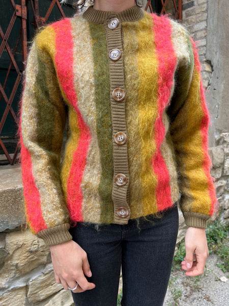 Vintage 1960's Catalina Striped Mohair Sweater