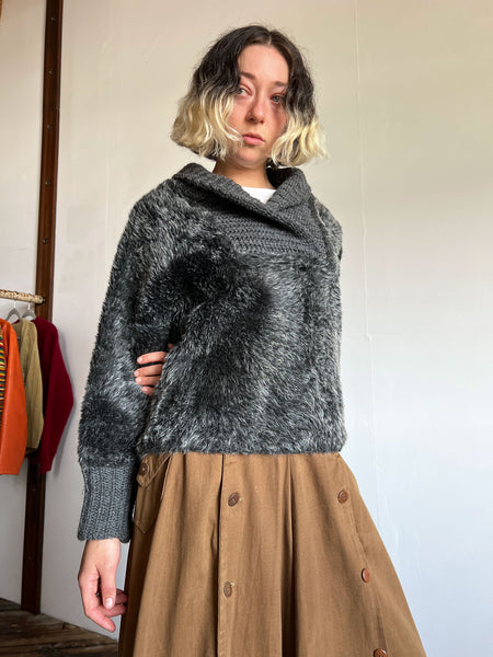 Vintage 1950's Panda Shag Sweatshirt