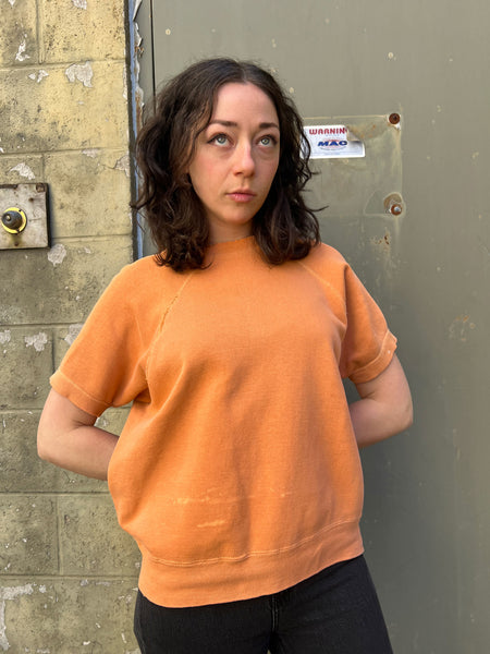 Vintage 1960's Orange Short Sleeve Sweatshirt