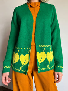 Vintage 1970's Heart Sweater
