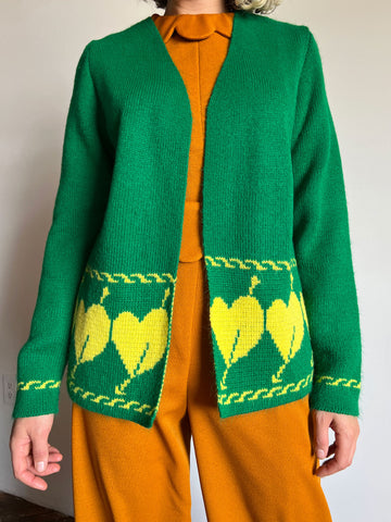 Vintage 1970's Heart Sweater