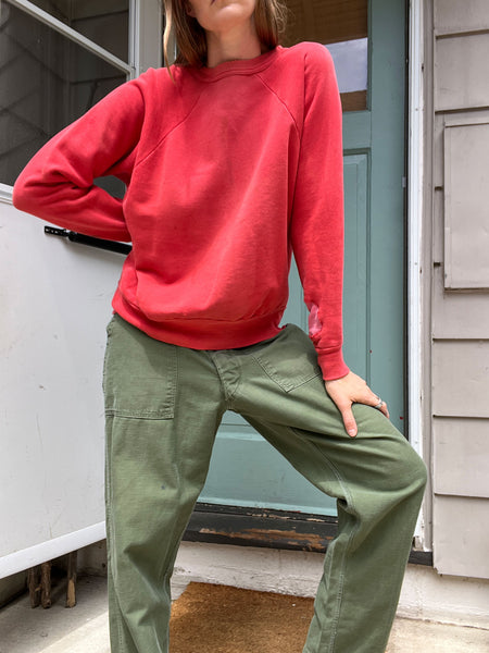 Vintage 1950's Red Sun Faded Cotton Sweatshirt