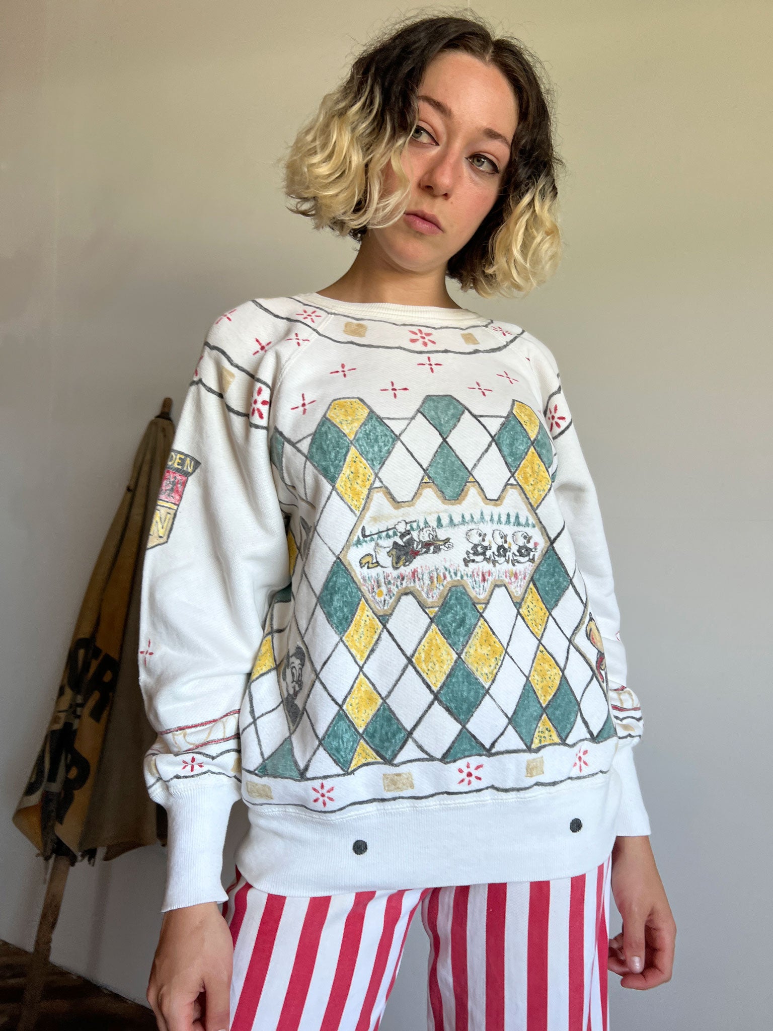 Vintage 1950's - 60's Hand Drawn Sweatshirt, Looney Tunes