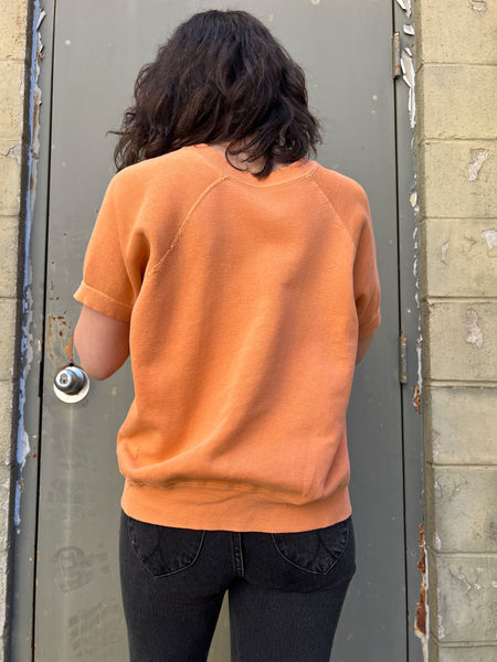 Vintage 1960's Orange Short Sleeve Sweatshirt