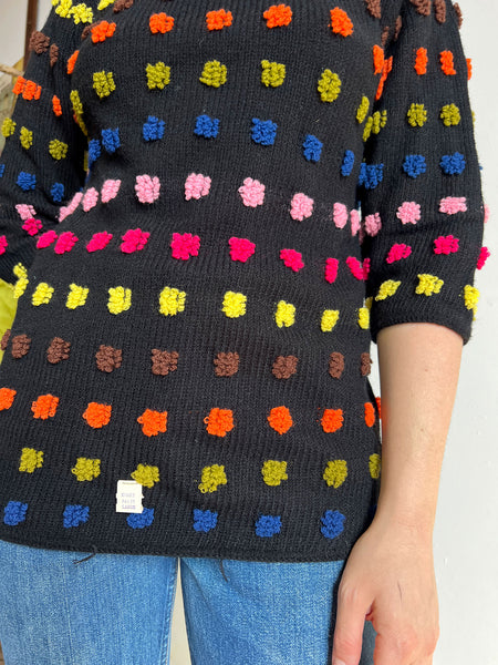 Vintage 1950's Deadstock Rainbow Wool Sweater