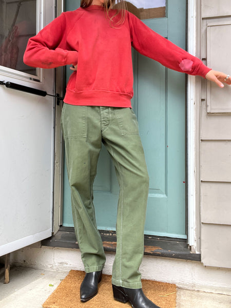 Vintage 1950's Red Sun Faded Cotton Sweatshirt