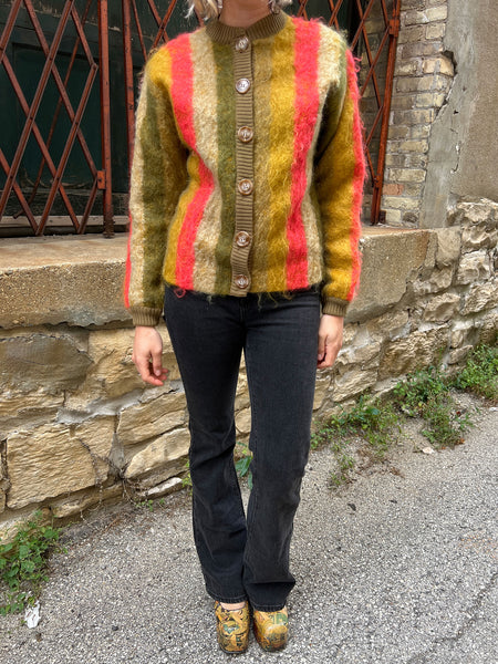 Vintage 1960's Catalina Striped Mohair Sweater