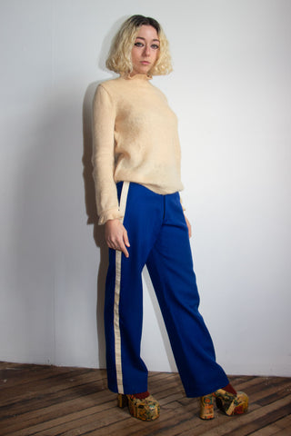 Vintage 1940's Blue Wool Gabardine Uniform Pants