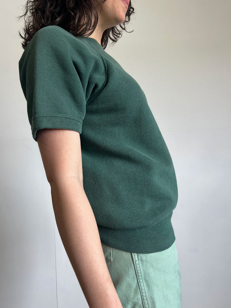 Vintage 1960's Towncraft Cotton Sweatshirt in Deep Green