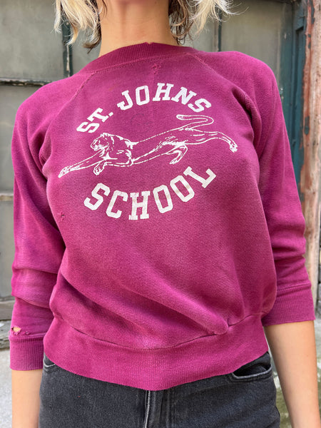 Vintage 1950's - 60's St. Johns School Sweatshirt