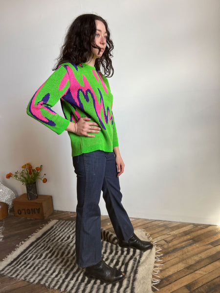 Vintage 1960's Campus Originals Mod Sweater, Wool