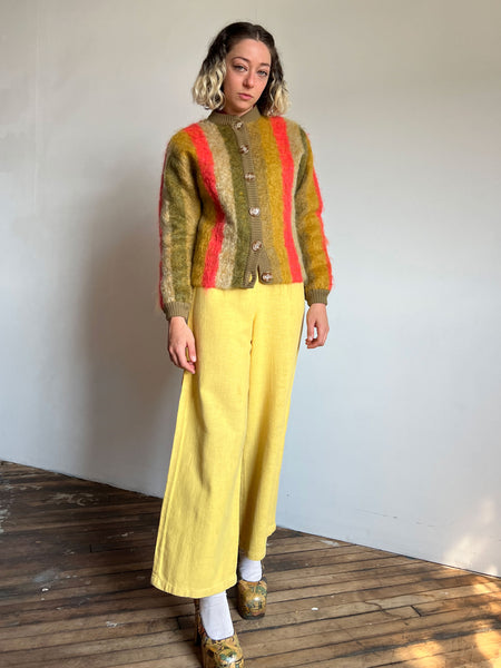 Vintage 1960's Catalina Striped Mohair Sweater