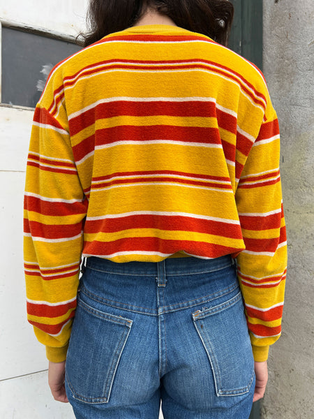 Vintage 1960's Combed Cotton Velvet Sweatshirt