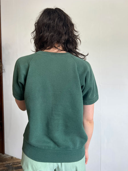 Vintage 1960's Towncraft Cotton Sweatshirt in Deep Green