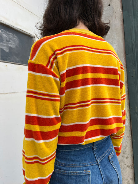 Vintage 1960's Combed Cotton Velvet Sweatshirt