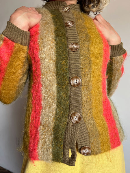 Vintage 1960's Catalina Striped Mohair Sweater