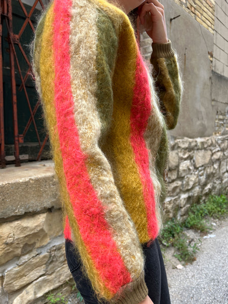 Vintage 1960's Catalina Striped Mohair Sweater
