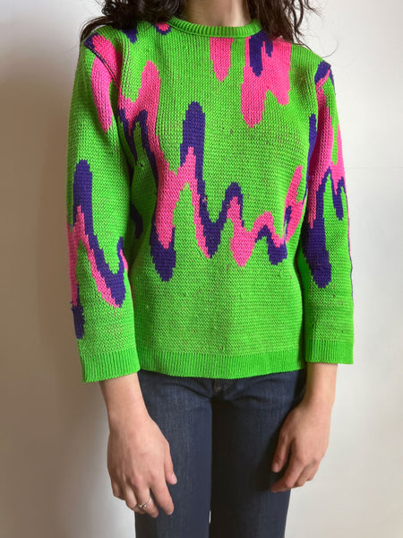 Vintage 1960's Campus Originals Mod Sweater, Wool