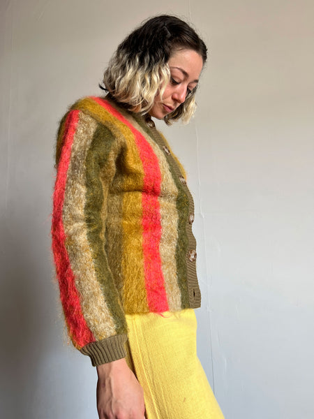 Vintage 1960's Catalina Striped Mohair Sweater