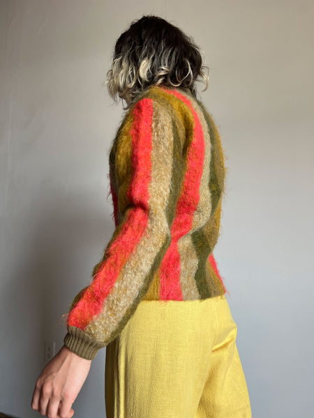 Vintage 1960's Catalina Striped Mohair Sweater