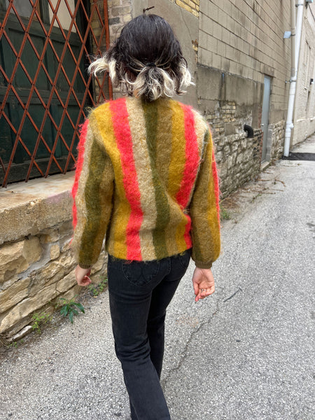 Vintage 1960's Catalina Striped Mohair Sweater