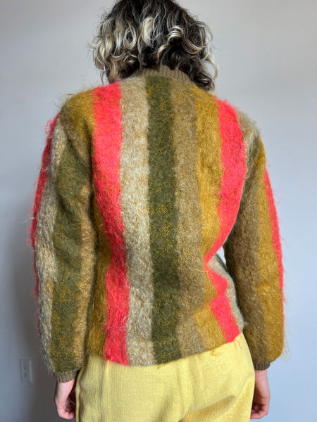 Vintage 1960's Catalina Striped Mohair Sweater