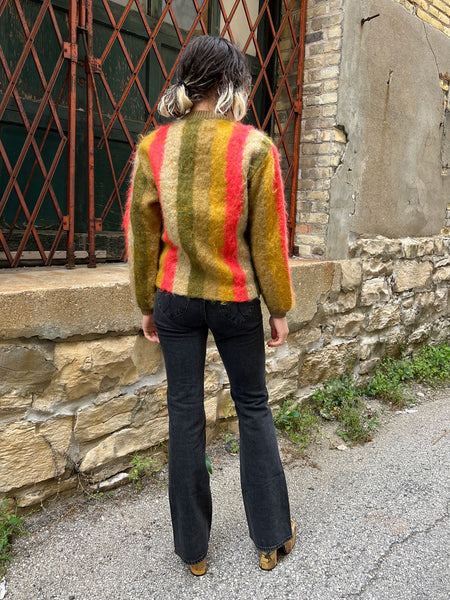 Vintage 1960's Catalina Striped Mohair Sweater