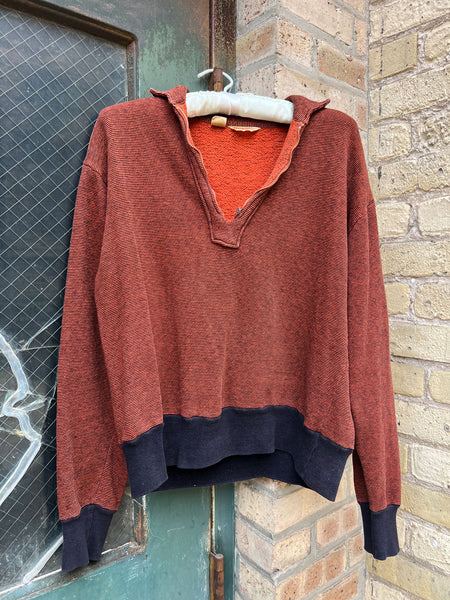 Vintage 1960's - 1970's Striped Cotton Sweatshirt