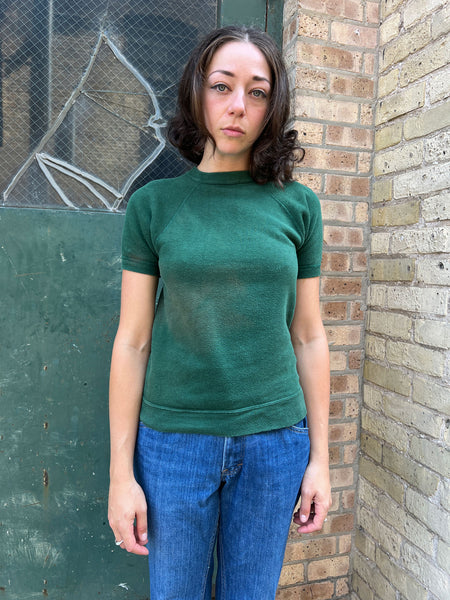 Vintage 1960's Green Cotton Sweatshirt