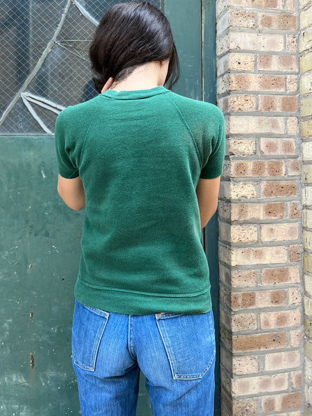 Vintage 1960's Green Cotton Sweatshirt