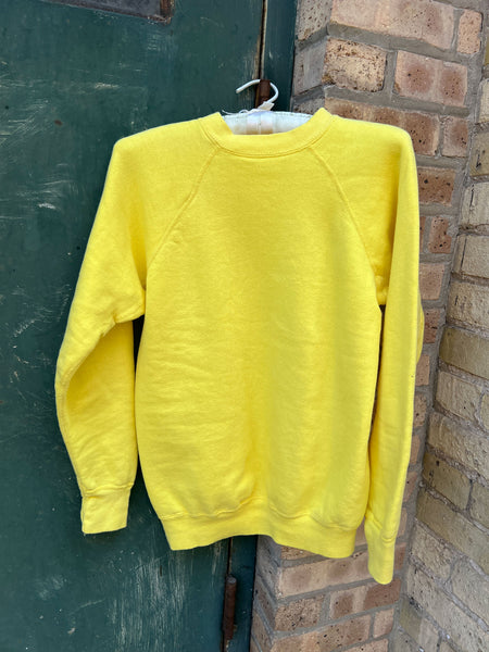 Vintage 1960's - 70's Yellow Cotton Sweatshirt