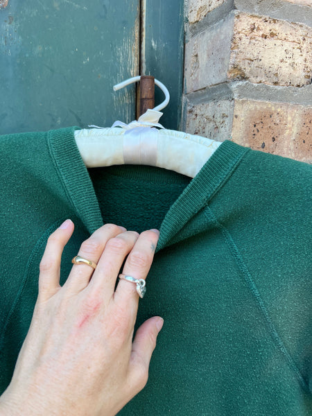 Vintage 1960's Green Cotton Sweatshirt