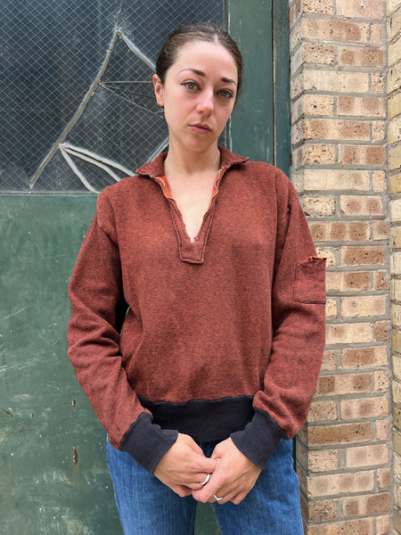 Vintage 1960's - 1970's Striped Cotton Sweatshirt