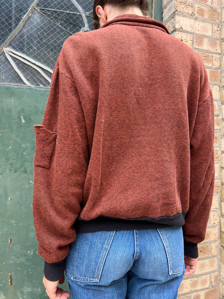 Vintage 1960's - 1970's Striped Cotton Sweatshirt